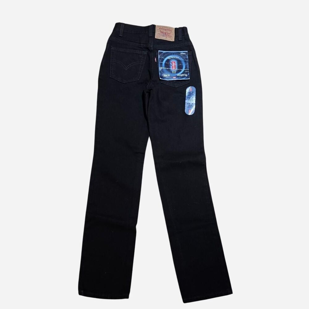 90s grunge indie sleaze black red tab levi's straight leg jeans deadstock